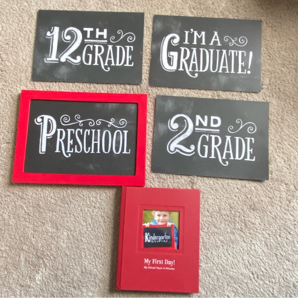 Hallmark School Milestone Signs plus album